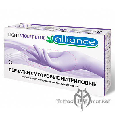 Перчатки Фиолетовые нитриловые Alliance