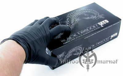 Перчатки нитриловые, черные Black Dragon Zero