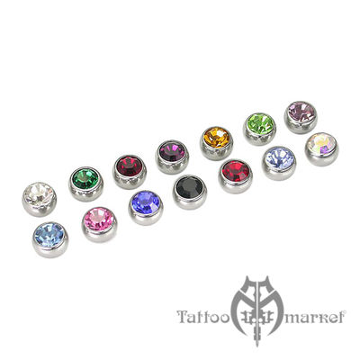 Лабрет с камнем, длина штанги 8мм, толщина штанги 1,6мм, шарик 6 мм