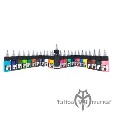 Краска Solid Ink 25 Colors Travel Set ( 24 colors + 1oz Lining Black )