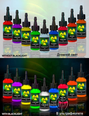 MOM Nuclear Colors UV Tattoo Ink 9 Bottle Set - набор 9 ультрафиолетовых красок